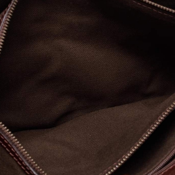 Burberry Brown/Beige Haymarket Check Canvas and Leather Middle Zip Tote - Picture 11 of 13